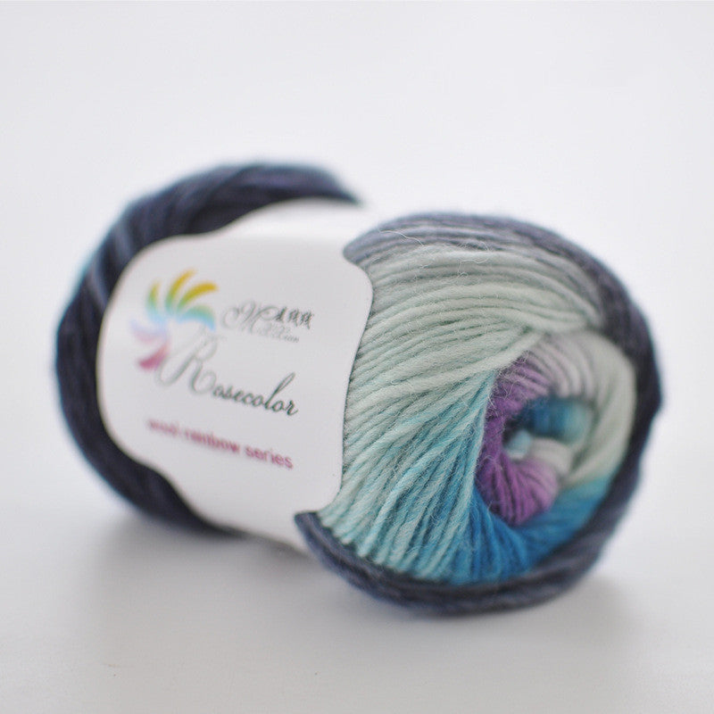 Dyed Rainbow Roll of Wool