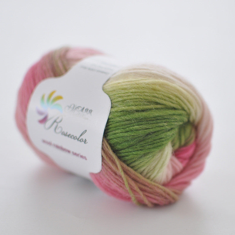 Dyed Rainbow Roll of Wool