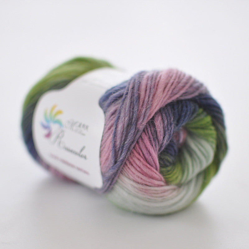 Dyed Rainbow Roll of Wool
