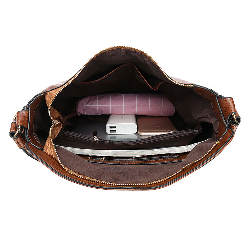 Women's Hobos Zipper Bucket Bags With Adjustable Shoulder-strap