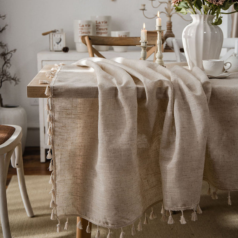 Cotton & Hemp Tea Table Cover