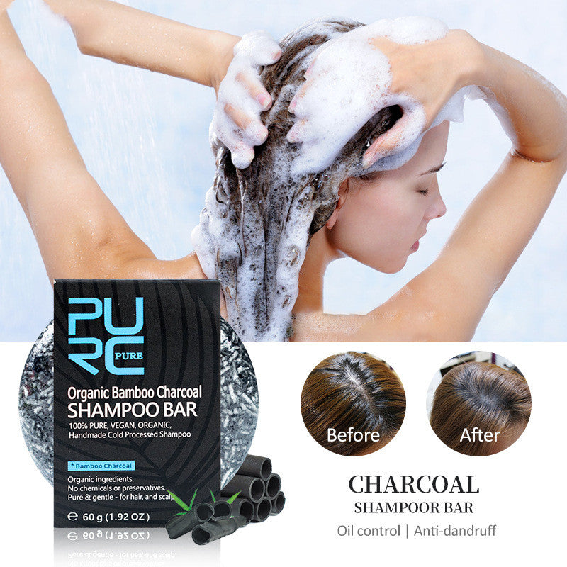 Hand-Extracted Bamboo Charcoal Shampoo Soap Bar