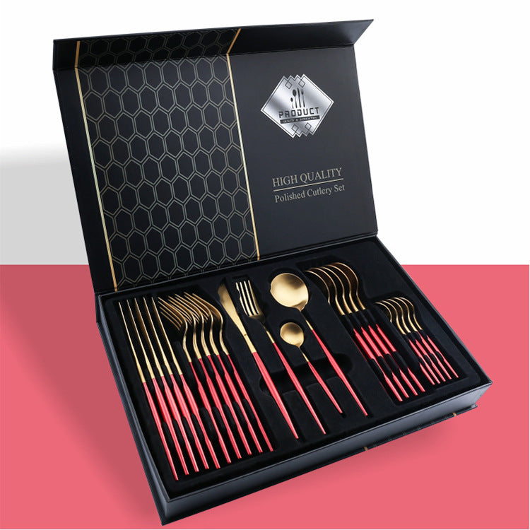 24 Piece Stainless Steel Knife Set