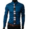 Men's Fitted Designer Stripes Pattern Shirt