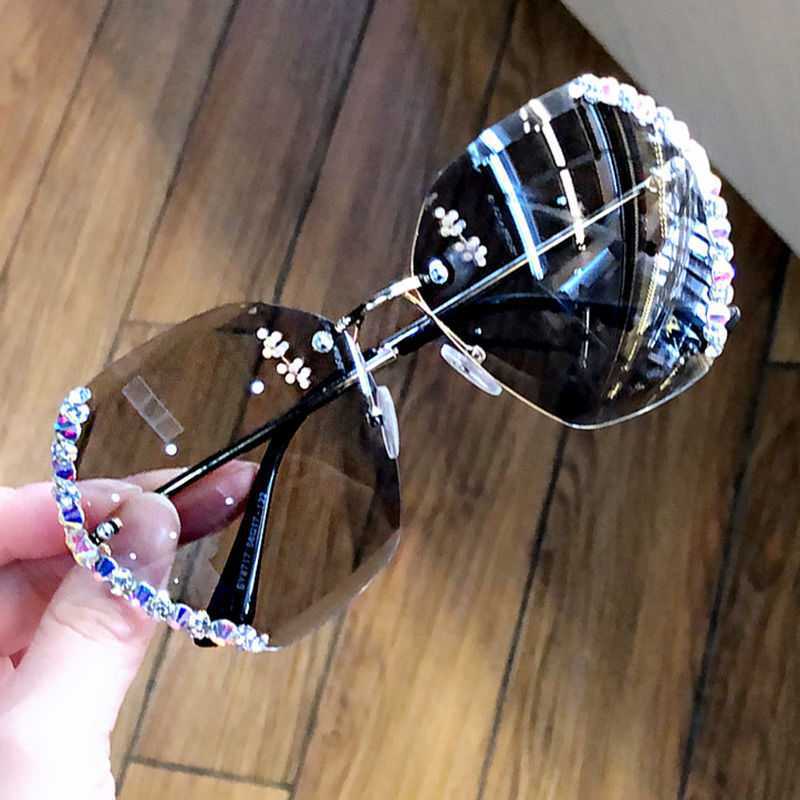 Women's Diamond-Studded Sunglasses