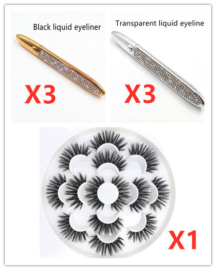 False Eyelashes Self-Adhesive Eyeliner Multicolor