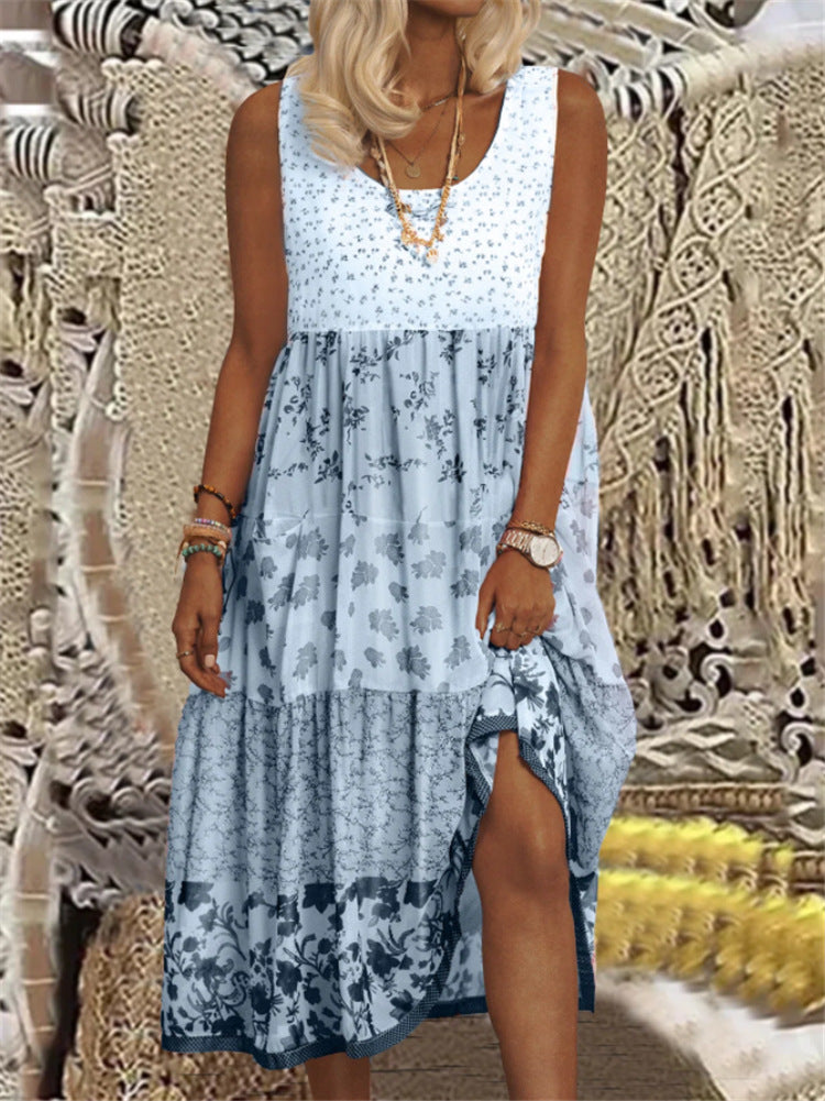 Women's Sleeveless Round Neck Dress