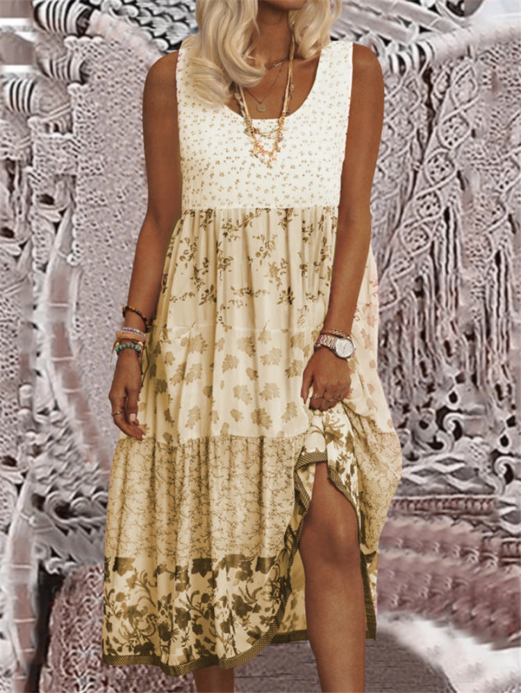 Women's Sleeveless Round Neck Dress