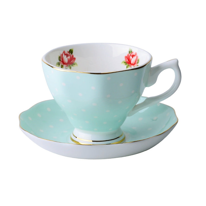 European Classic Series Bone China Coffee Cup & Saucer Set