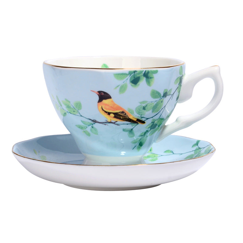 European Classic Series Bone China Coffee Cup & Saucer Set