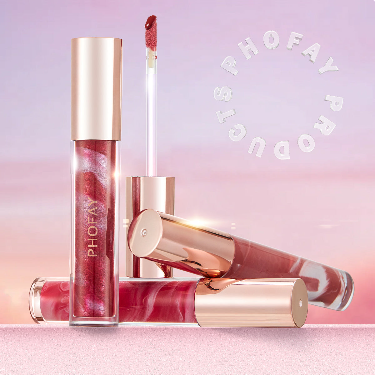 PHOFAY - Rose Blooming Hydrating Lip Gloss