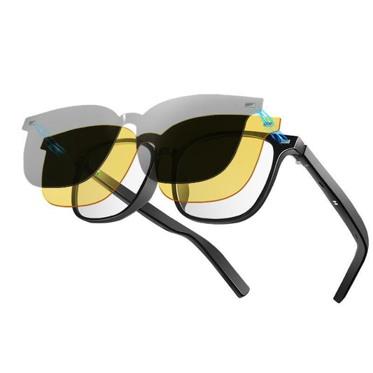 Smart AI Bluetooth Glasses With Magnetic Interchangeable Lenses