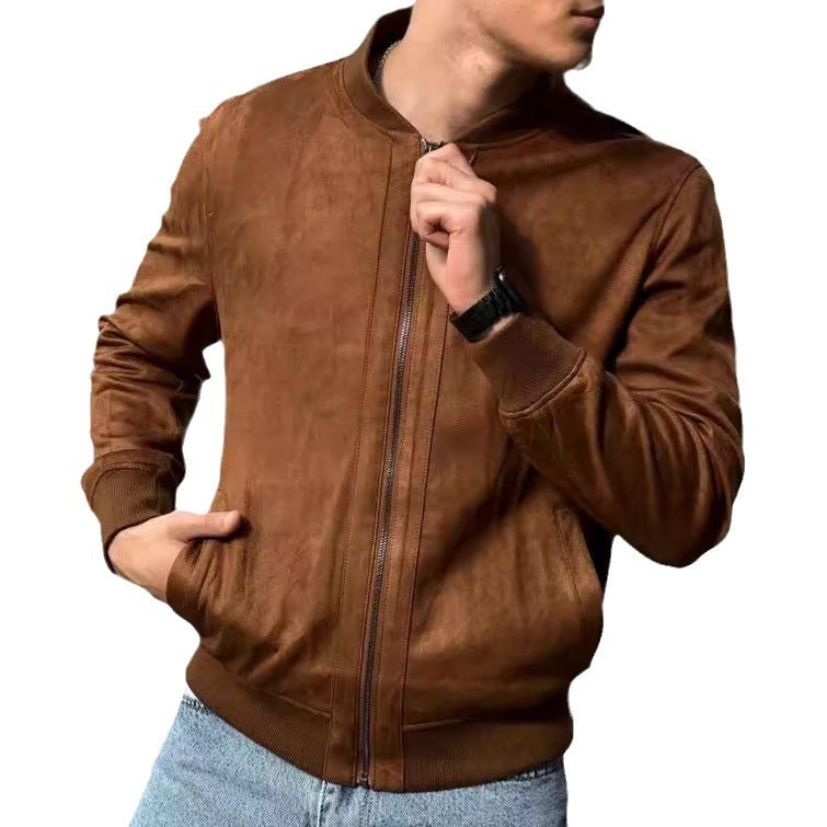 European & American Leisure Suede Coat