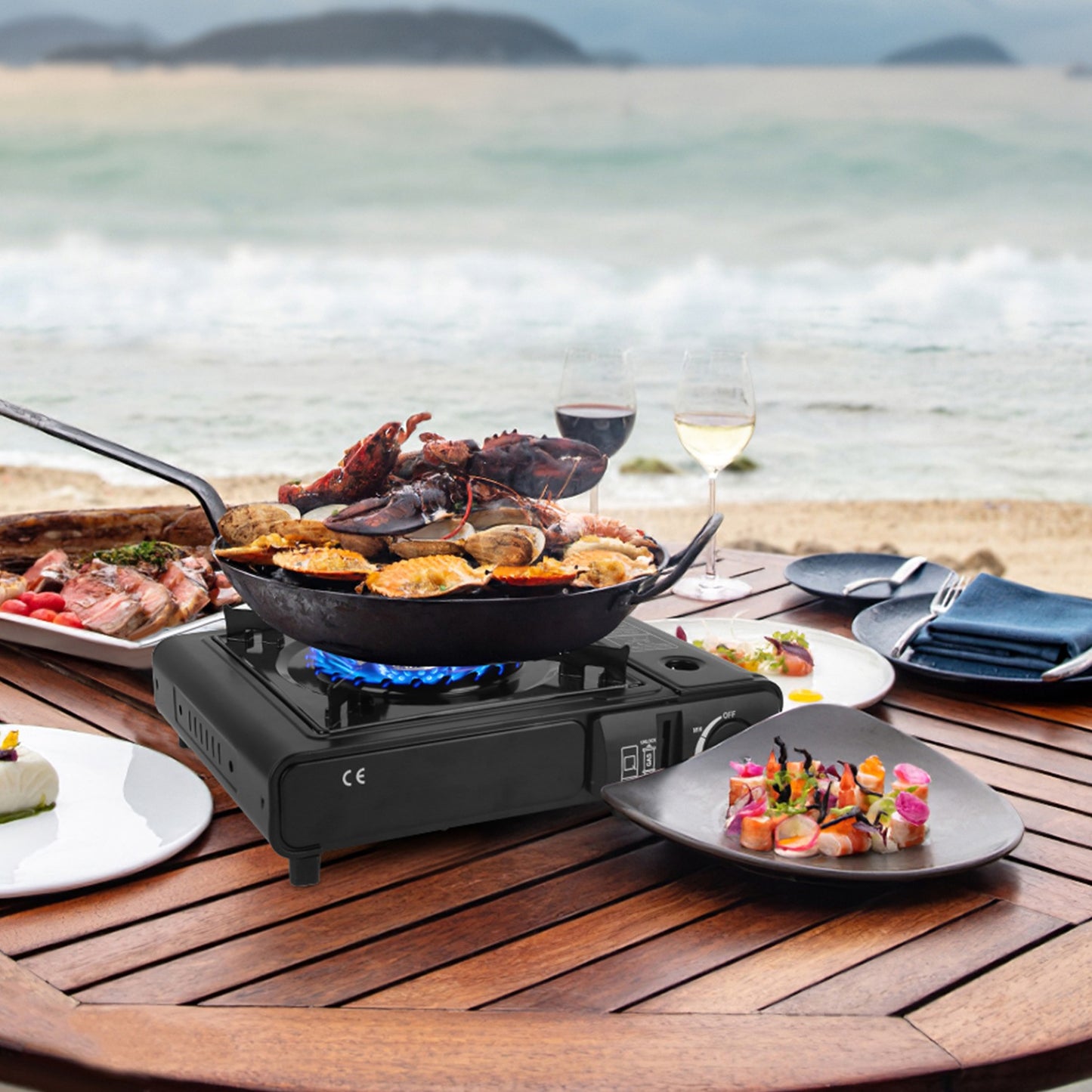 1Pc 3300W Portable Camping Stove