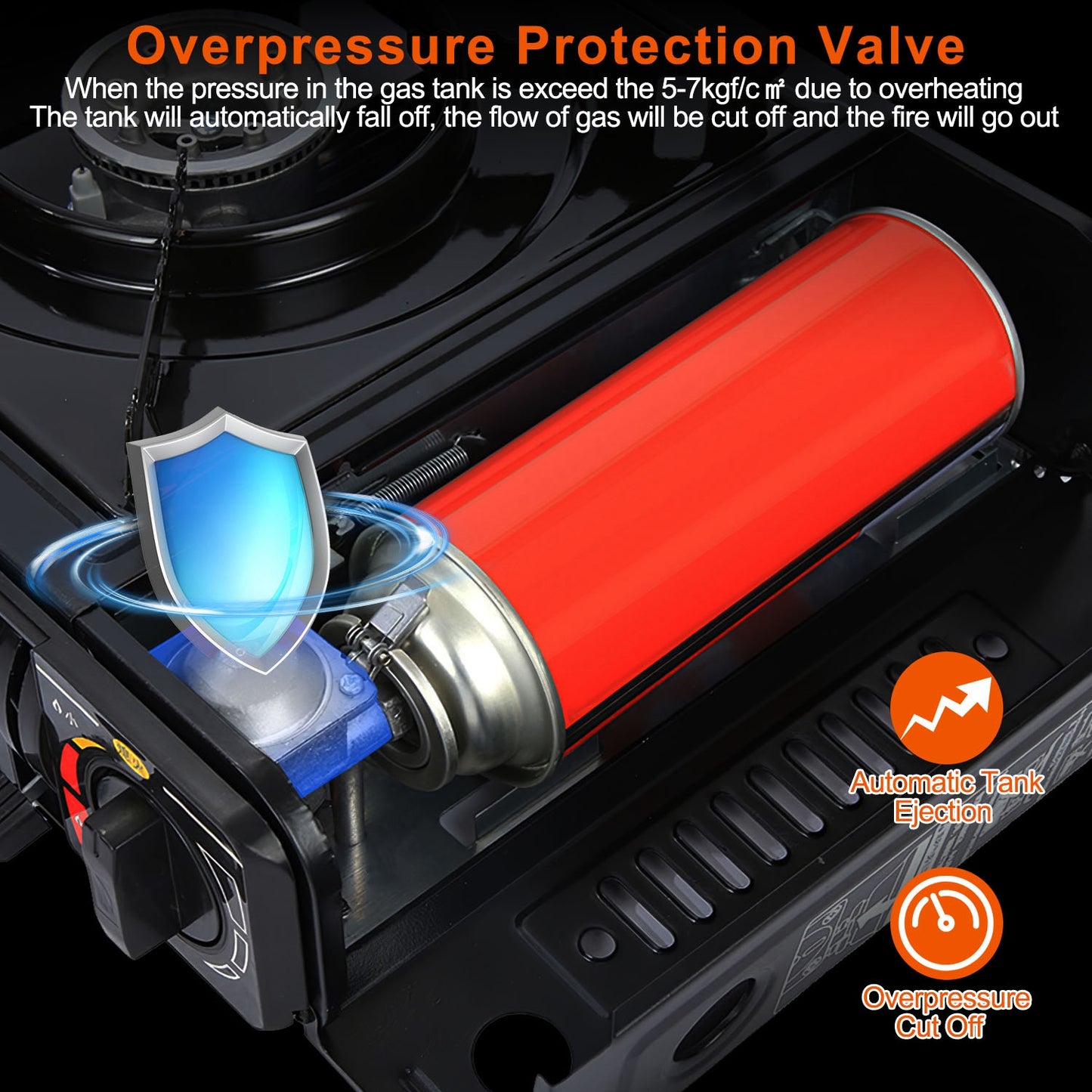 1Pc 3300W Portable Camping Stove