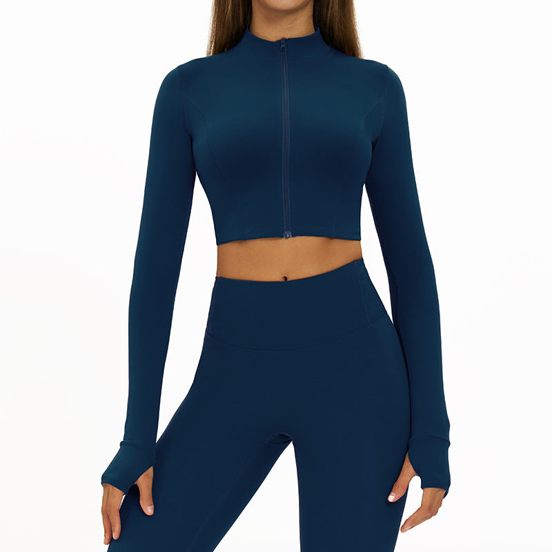Slim-Fit Fitness Long-Sleeve Jacket Quick-Dry Yoga Wear
