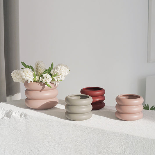 Morandi Round Ceramic Flower Vase
