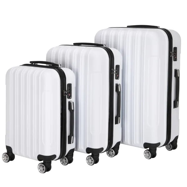 3-in-1 White Luggage