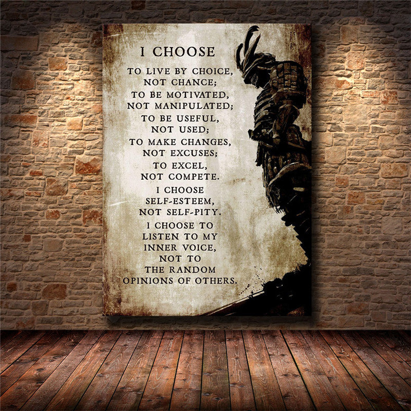 HD Printed Canvas Inspirational Poster
