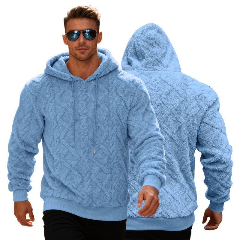 Men's Plush Hooded Sweatshirt