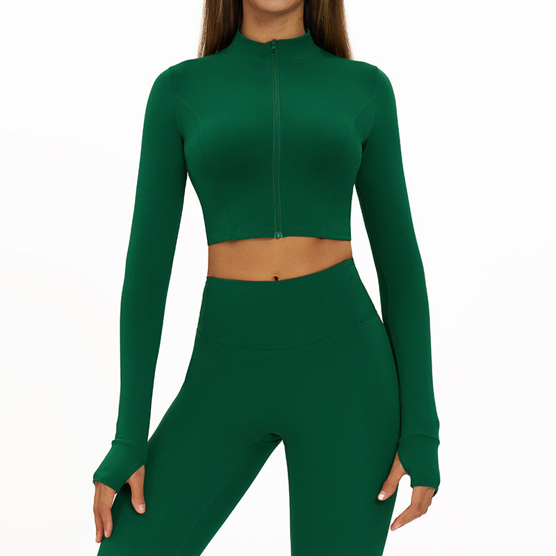 Slim-Fit Fitness Long-Sleeve Jacket Quick-Dry Yoga Wear
