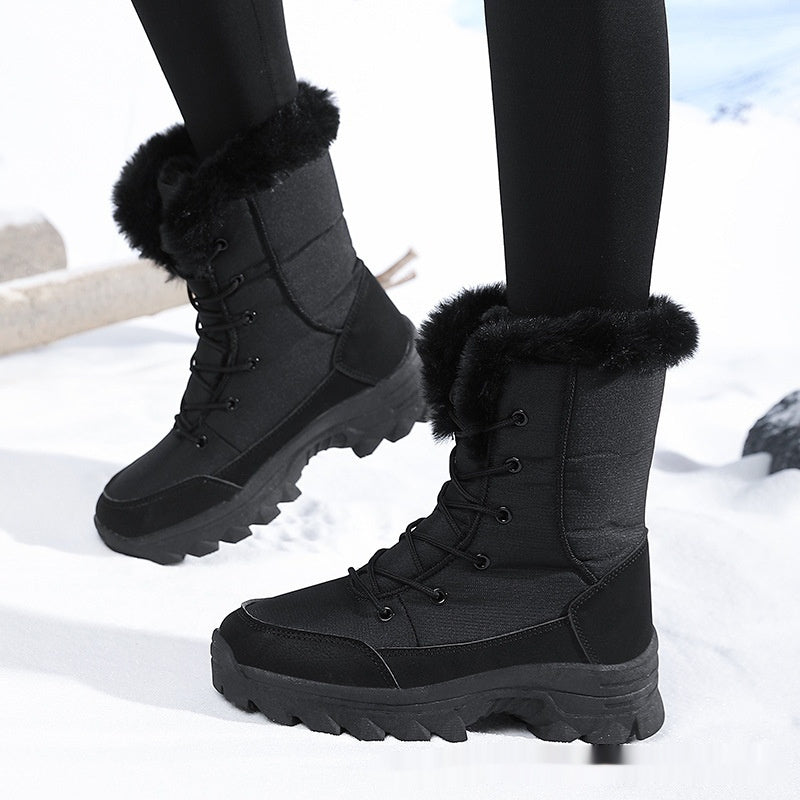 Fleece-Lined Thick Cold-Proof Warm Cotton Shoes