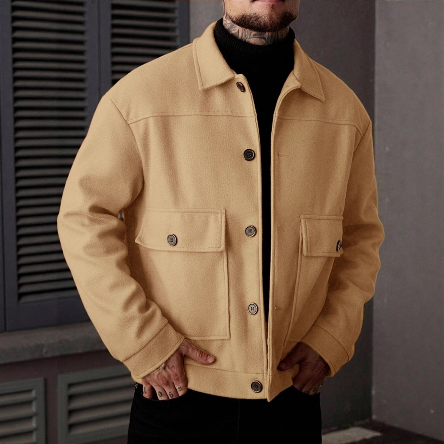 Men's Lapel Workwear Jacket Workwear
