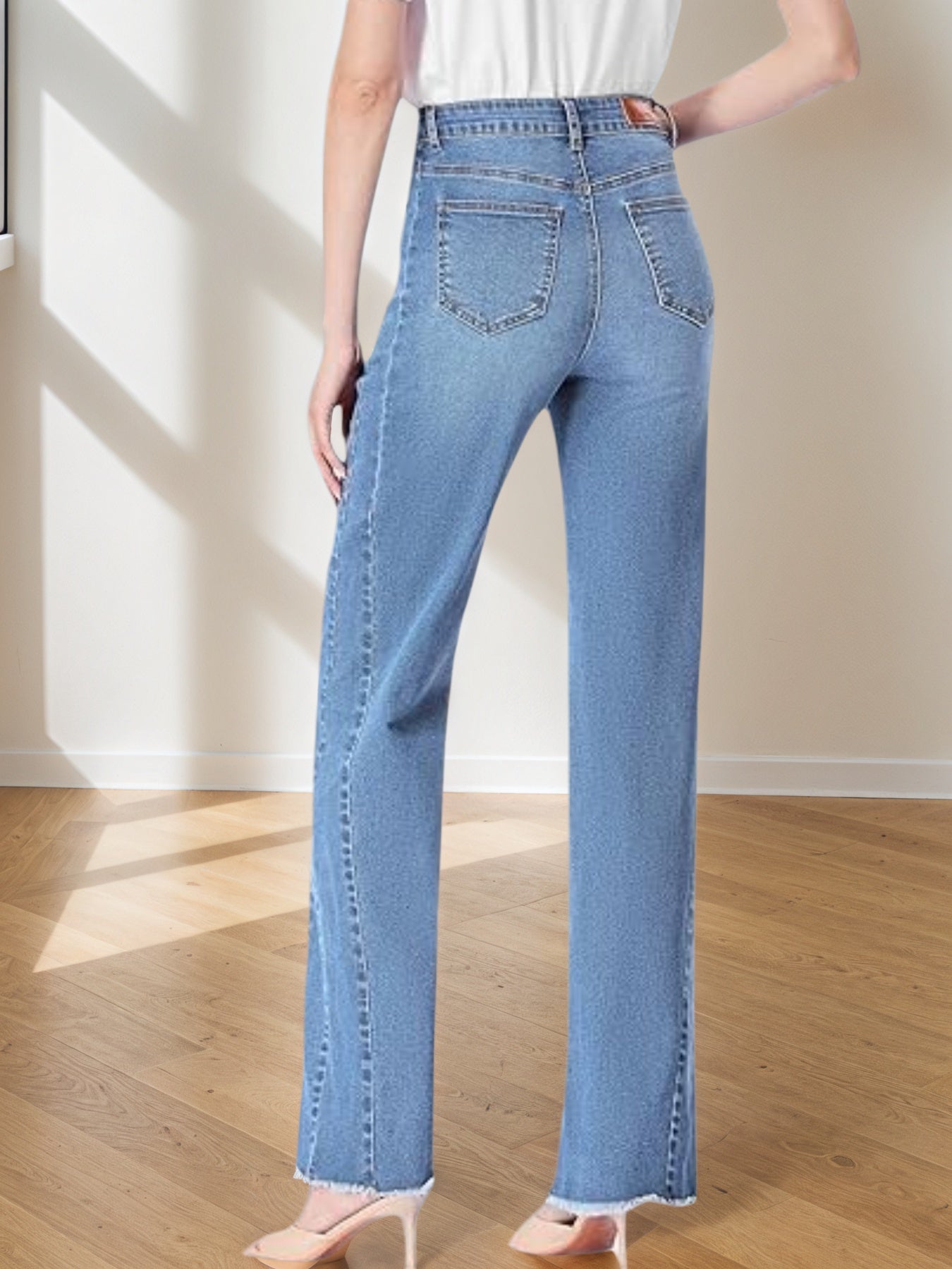 Denim Wide Leg Pants