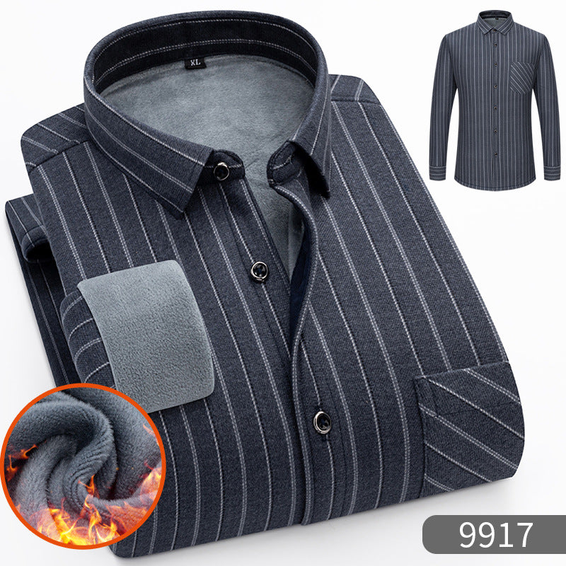 Men's Warm Fleece-Lined Thickened Shirt