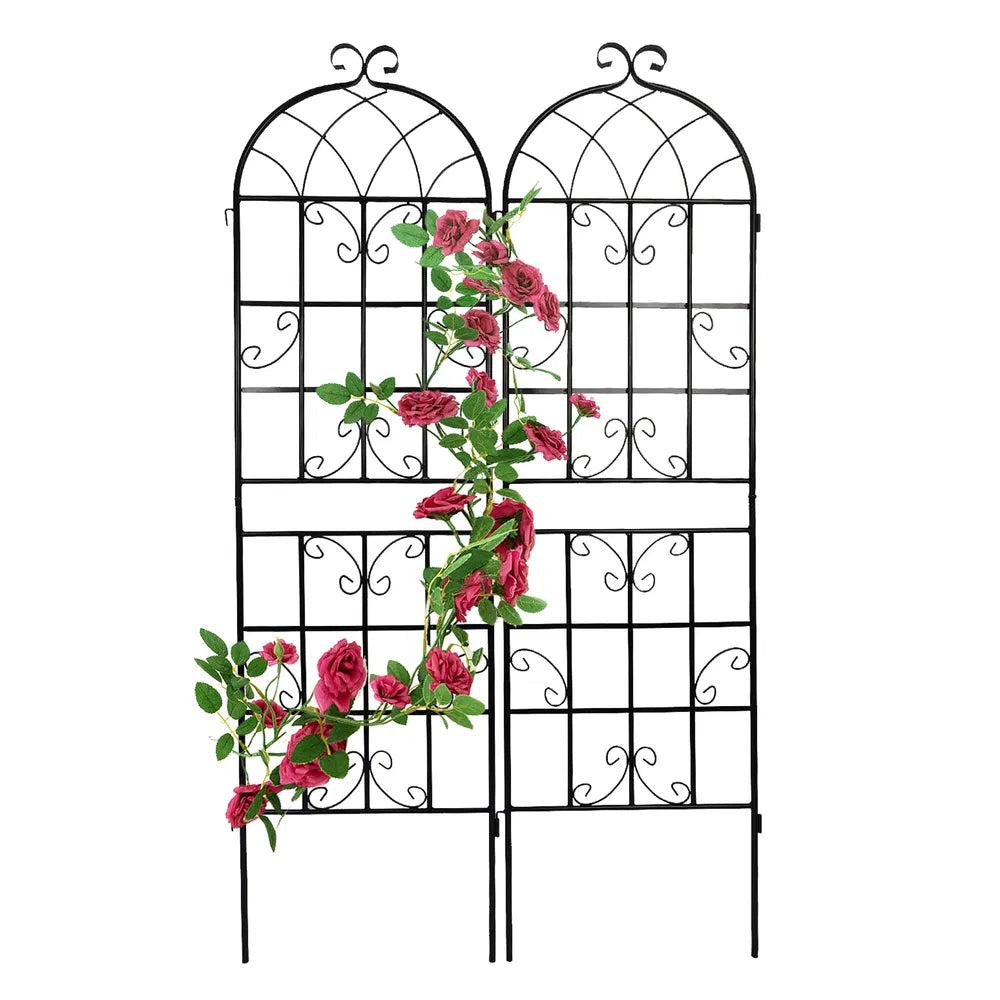 2 Pack Metal Garden Trellis 71" X 19.7" Rustproof