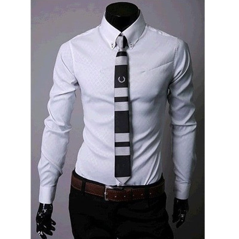 Men's Fitted Designer Stripes Pattern Shirt