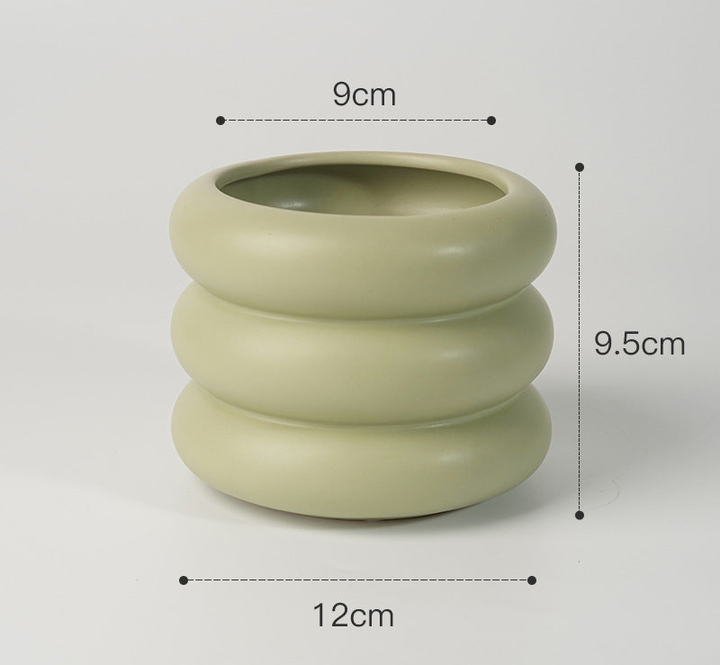 Morandi Round Ceramic Flower Vase