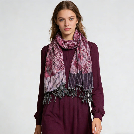 Glamorous Dinner Accessory Rich Jacquard Scarf