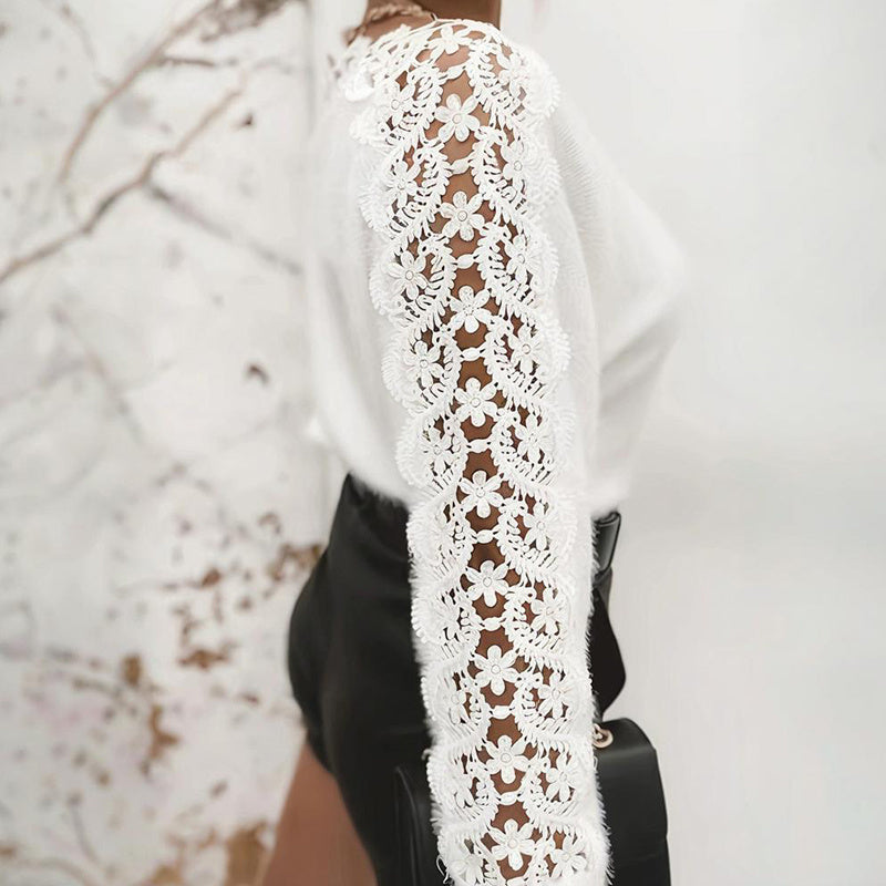 Women's Lace Patch Sweater