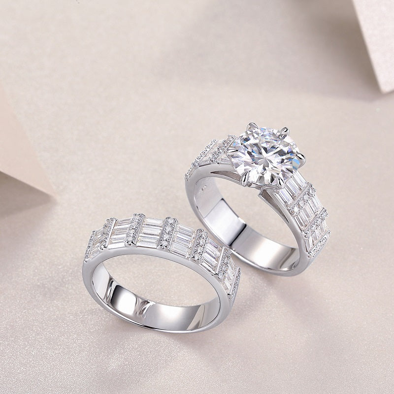 Vanilla - Jewelry Piece Set With 3-carat/Sterling Silver & Platinum-plated Diamond