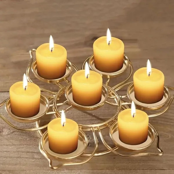 Lotus Shape Flower Candle Light Holder