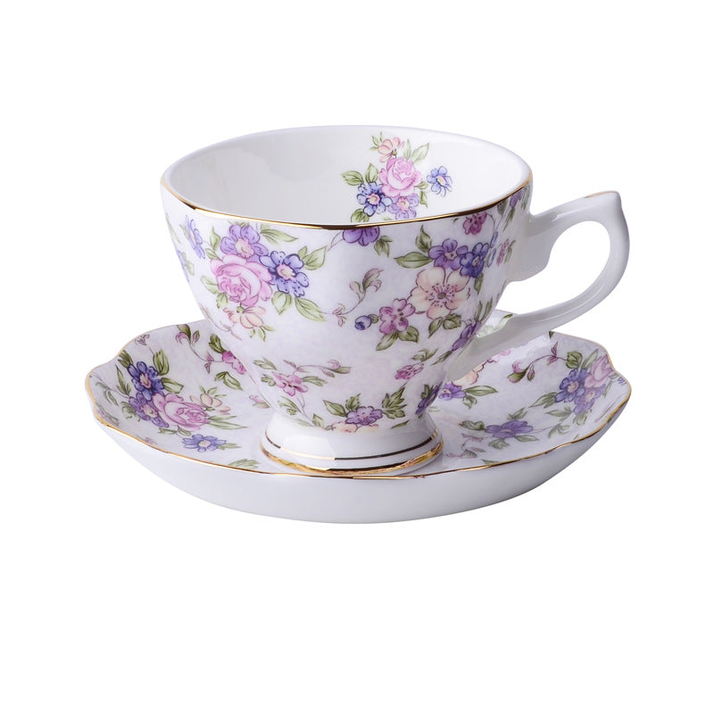 European Classic Series Bone China Coffee Cup & Saucer Set