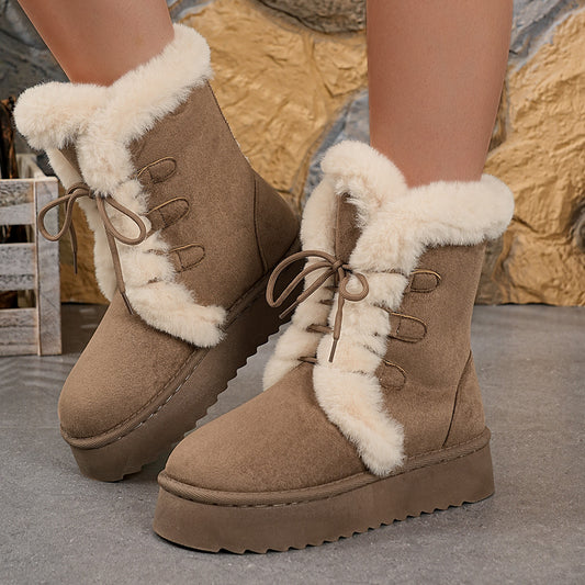 Fashionable Low-Top Thick-Soled Casual Cotton Shoes