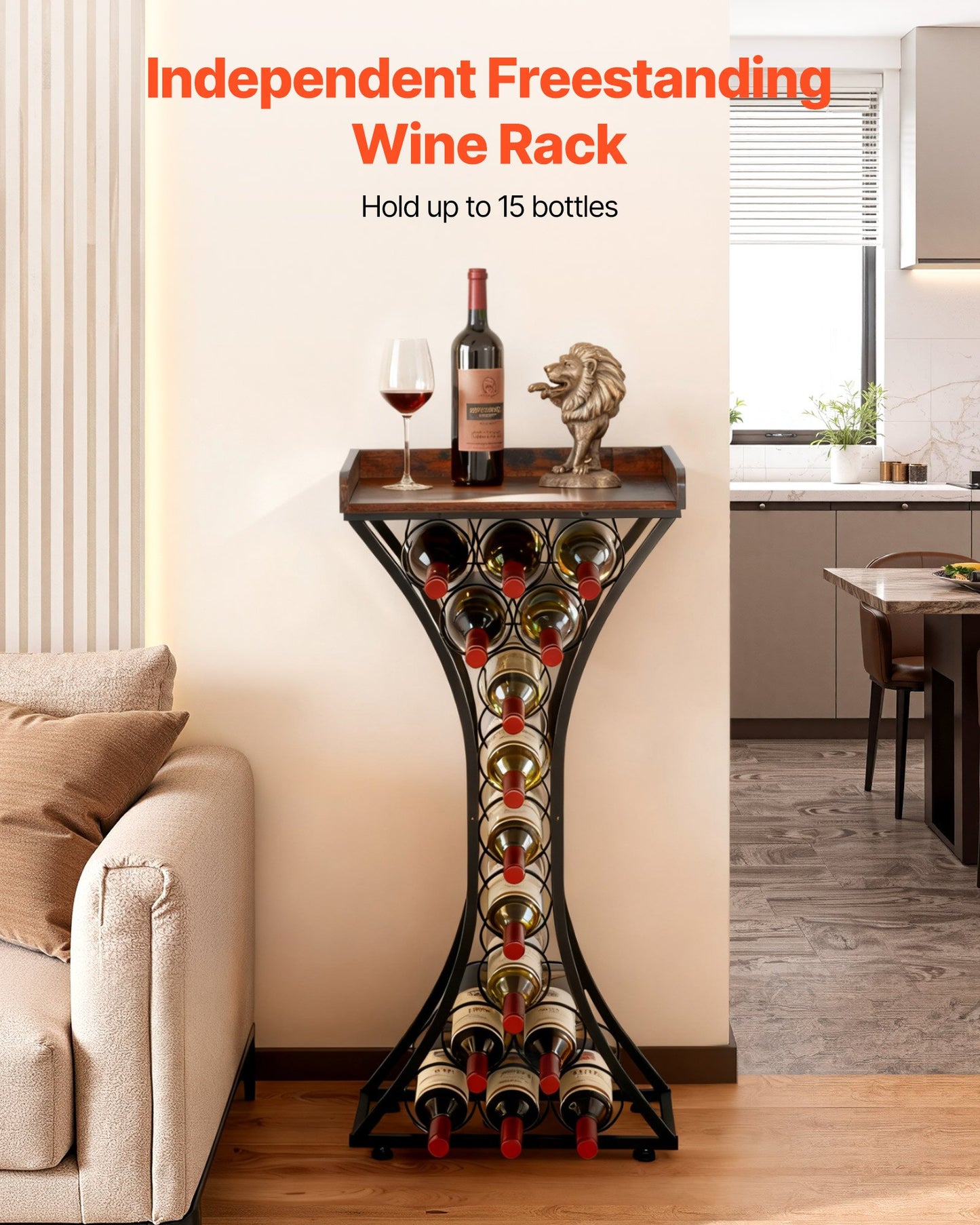 15 Bottle Wine Rack