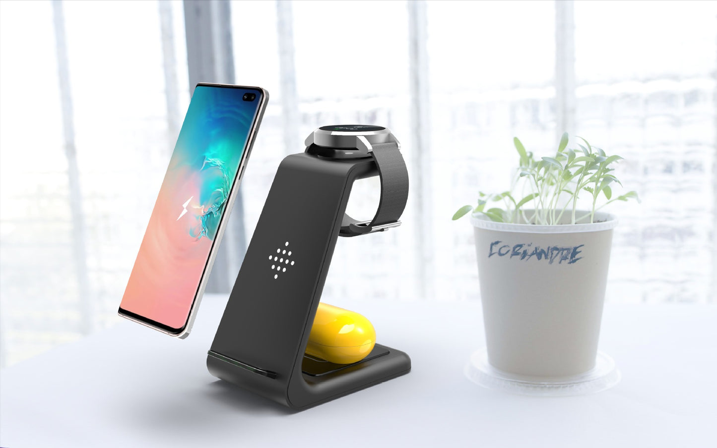 3 In 1 Fast Charging Station/Wireless Charger Stand