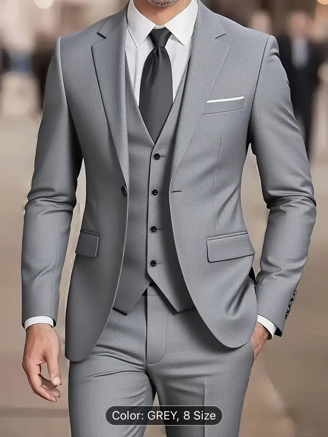 Men's Suit Set - Wedding - Business - Three-Piece Set