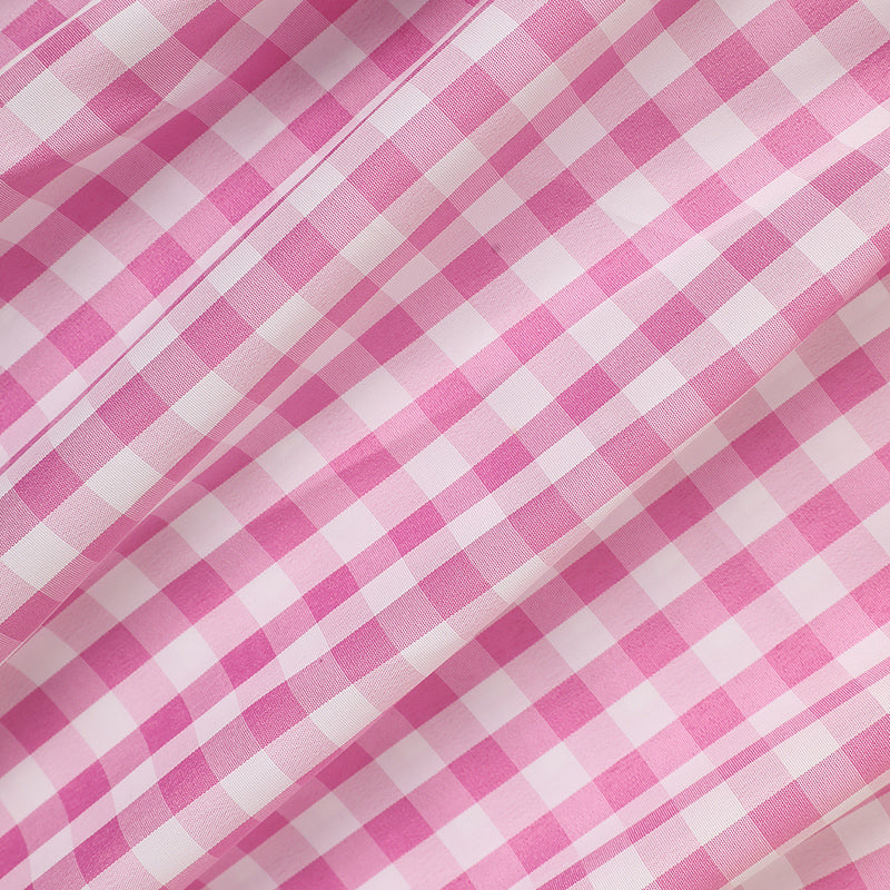 Baby Girls Dress Pink Plaid With Heart Embroidery