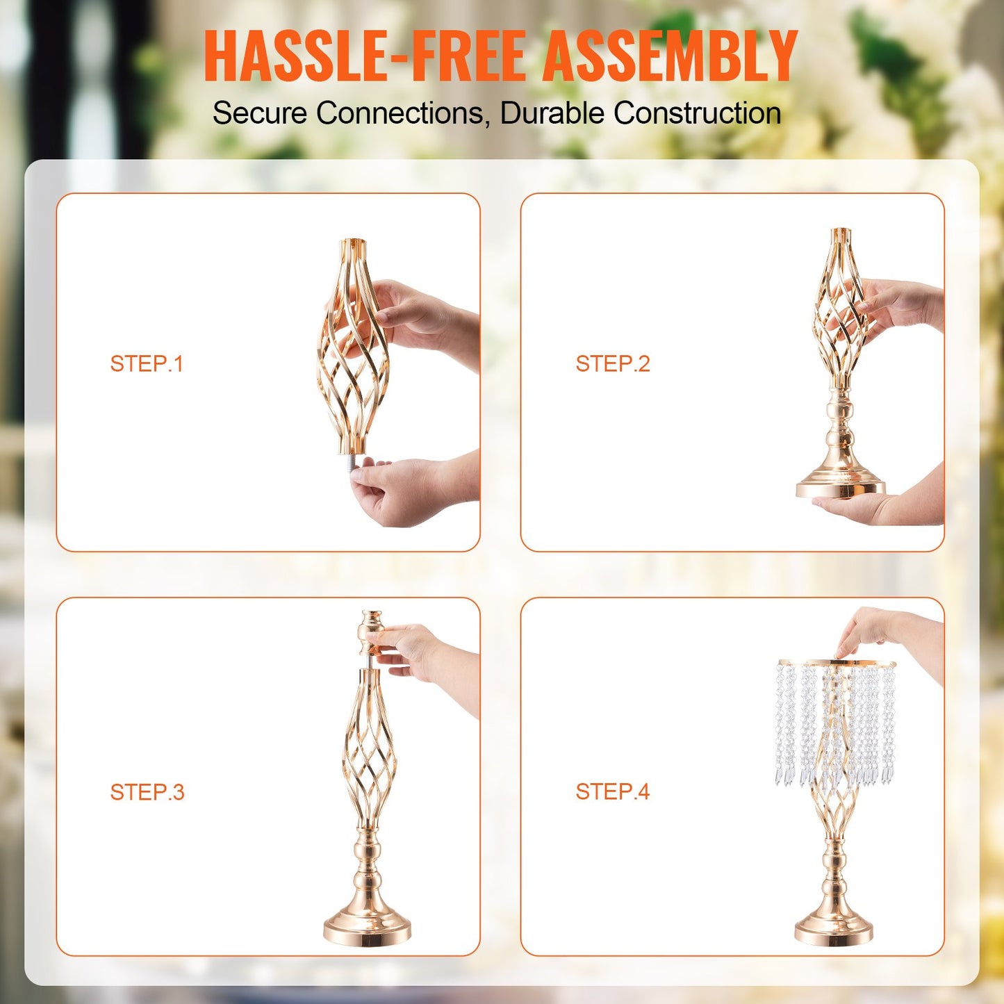 Crystal Wedding Flower Stand Vase