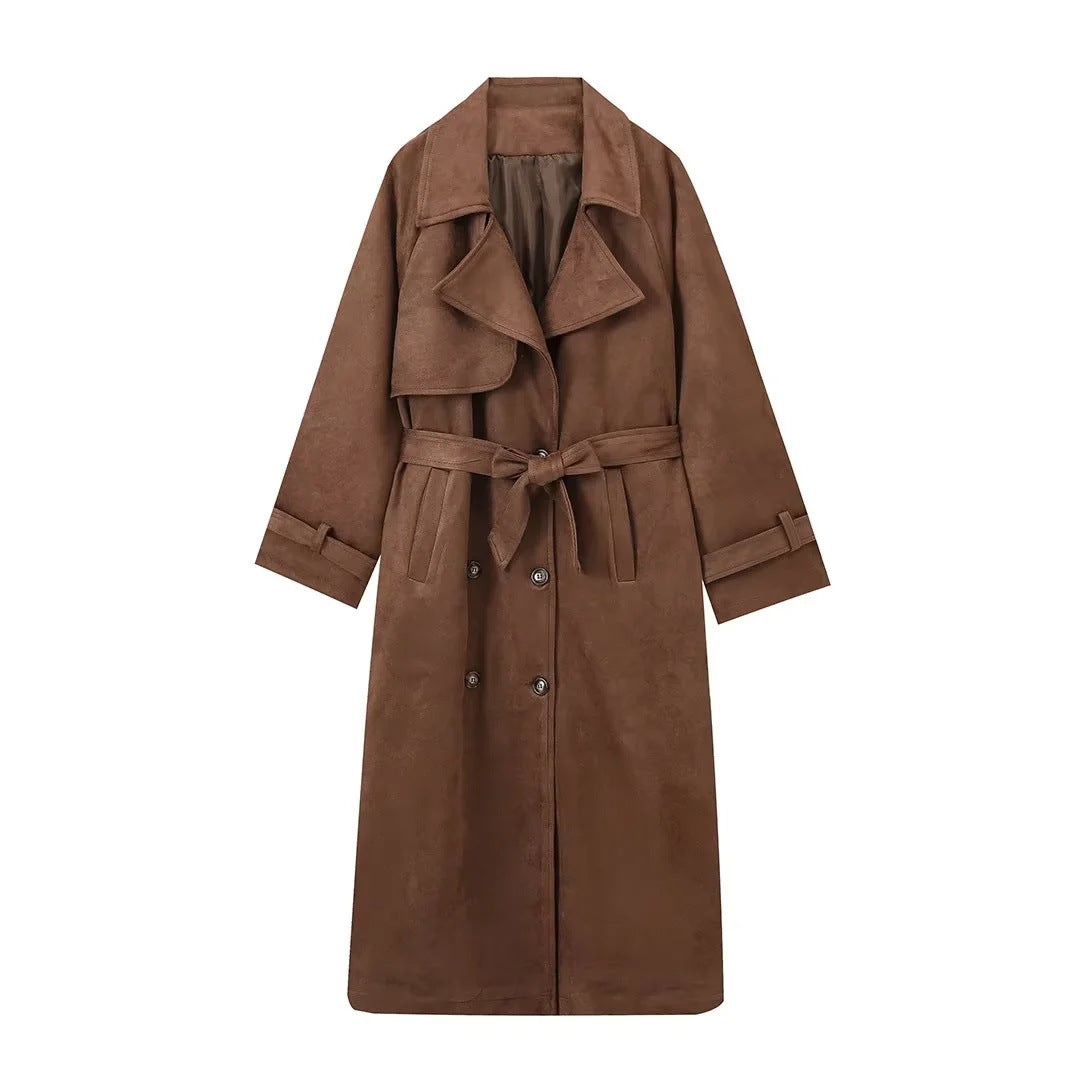 European & American Style Women's Lapel Trench Coat