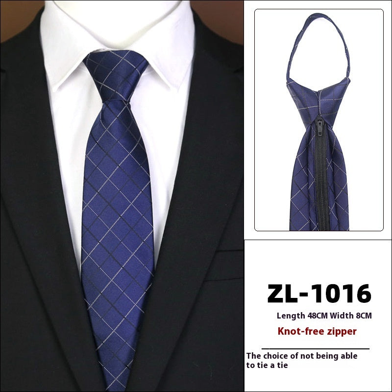 Men's Formal Business Zipper Tie