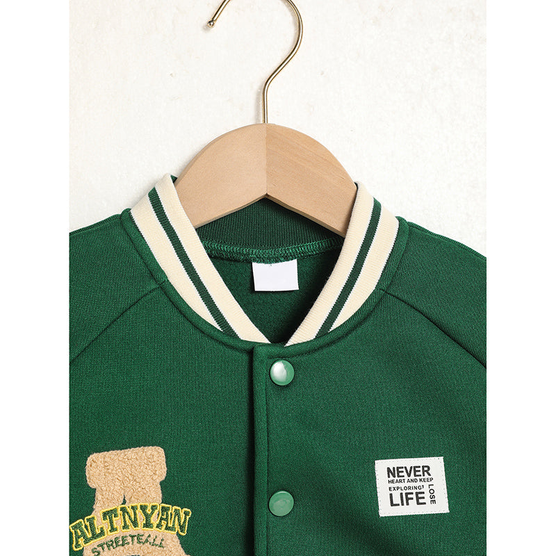 Toddler/Boy's Trendy Embroidery Baseball Sports Coat