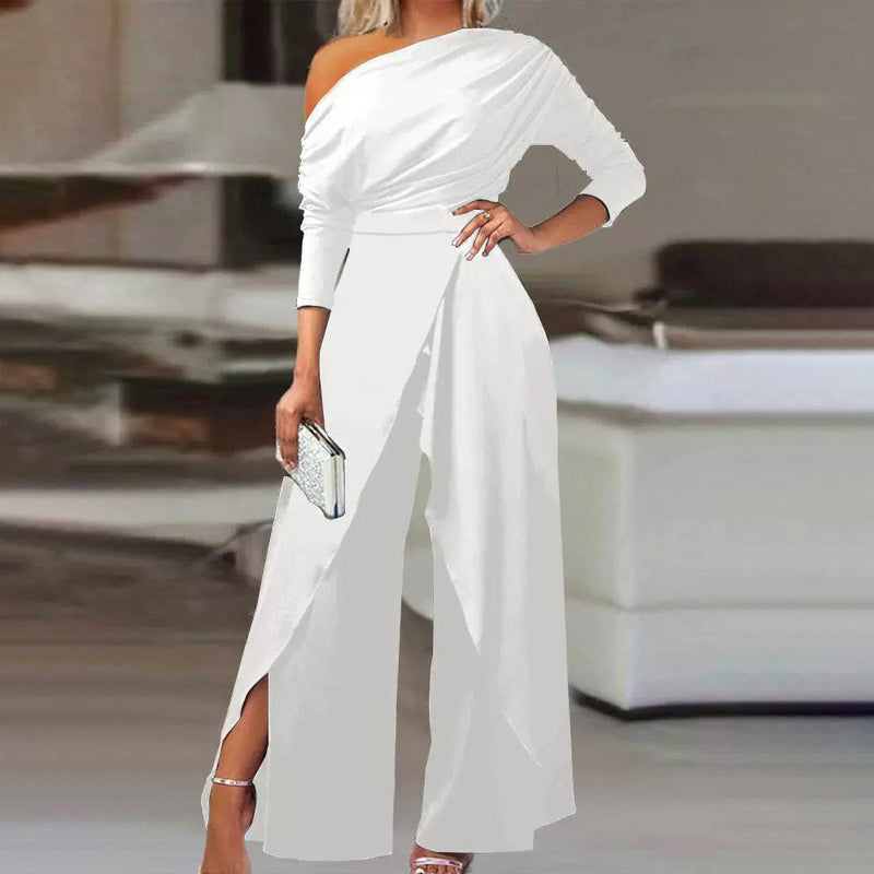 Women's Elegant One-Shoulder Jumpsuit