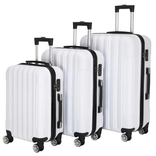3-in-1 White Luggage
