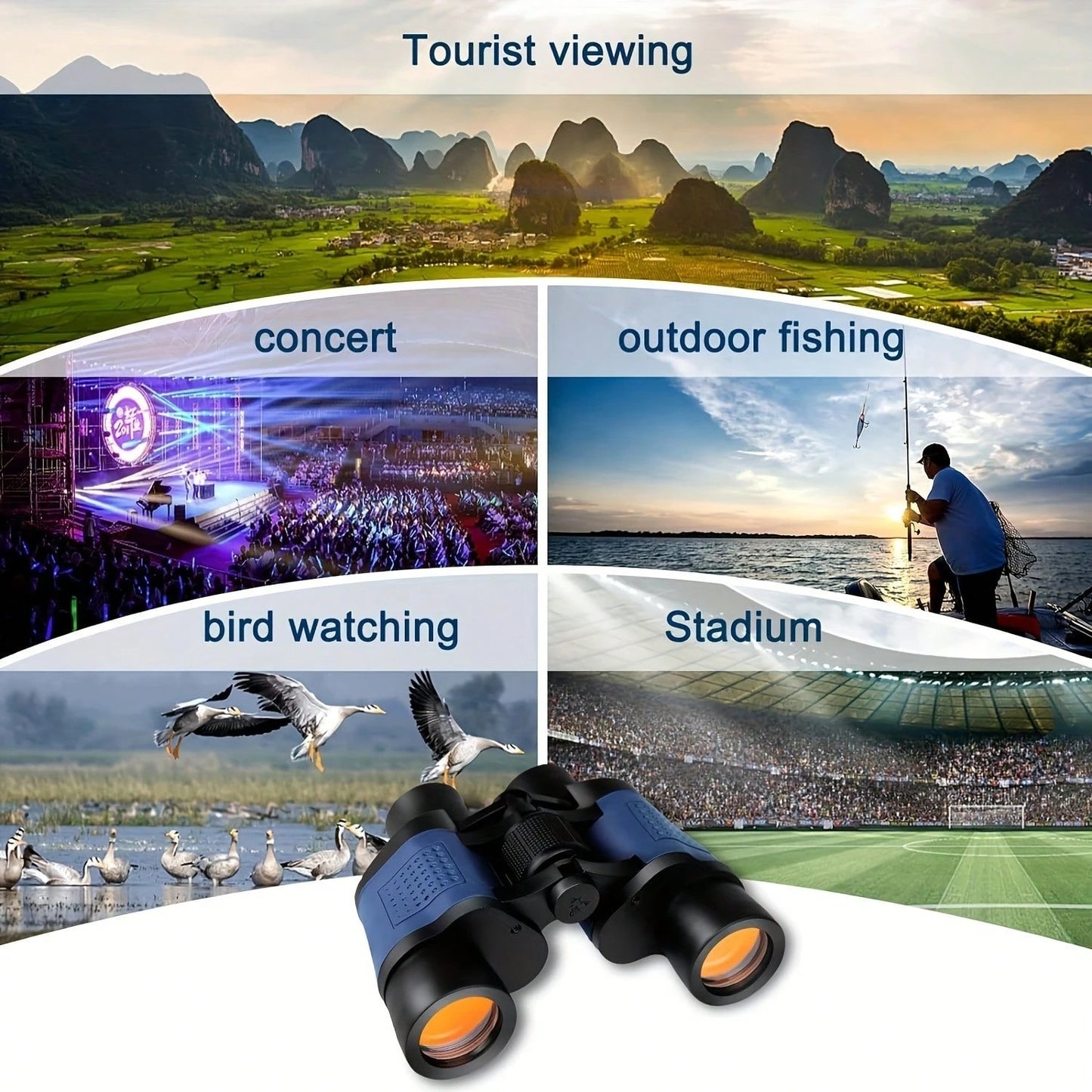 1PC Binoculars 60x60 Binoculars With Night Vision