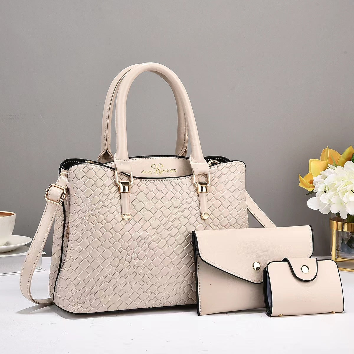 Woven Texture Three-Piece Set